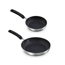 DASH 8" AND 10" TRUPRO TRIPLY NONSTICK STAINLESS STEEL FRY PAN SET OF TWO BLACK - Like New
