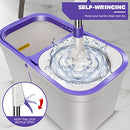 Masthome Mop and Bucket with Wringer Set, Spin Mop B0B4VY7557 - Black/Blue - Brand New