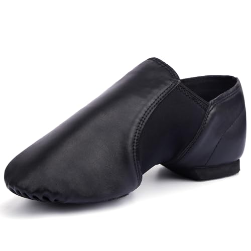 LINODES UNISEX 006 PU LEATHER UPPER SLIP-ON JAZZ SHOE -SIZE: WOMENS 8 MENS 7.5 - Like New