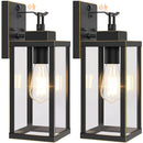BESLOWE 14” UPGRADED MOTION SENSOR OUTDOOR WALL LIGHTS, 2-PACK - BRONZE - Like New