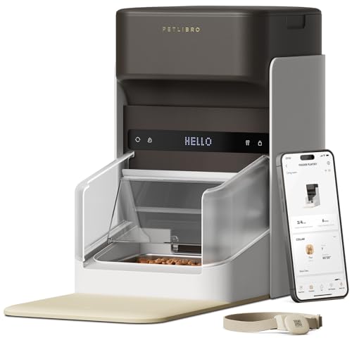 PETLIBRO RFID Automatic Cat Feeder, 3L 5G Wi-Fi, App Control - BLACK - Like New