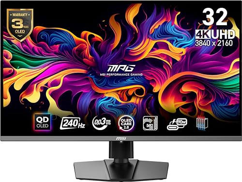 MSI MPG 321URX QD-OLED, 32" 4K UHD QUANTUM DOT OLED MONITOR - - Scratch & Dent