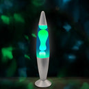 JAMBO 16" LAMP, BEAUTIFUL, LIQUID LIGHT, MAGMA MOTION, SILVER/BLUE/YELLOW - Like New