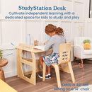 ECR4KIDS STUDYSTATION DESK, KIDS FURNITURE - NATURAL - Like New