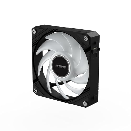 GIGABYTE AORUS EZ CHAIN FAN 120, 120MM COMPUTER CASE FAN GP-ECFAN1201 - BLACK - Brand New