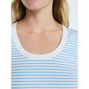FREE ASSEMBLY SCOOP NECK TEE SHORT SLEEVES (4-6) - SIZE:  S - BLUE PRINT STRIPE - Brand New
