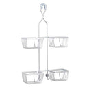 Zenna Home Adjustable Hanging Shower Caddy Handheld Hose - Satin Chrome - Brand New