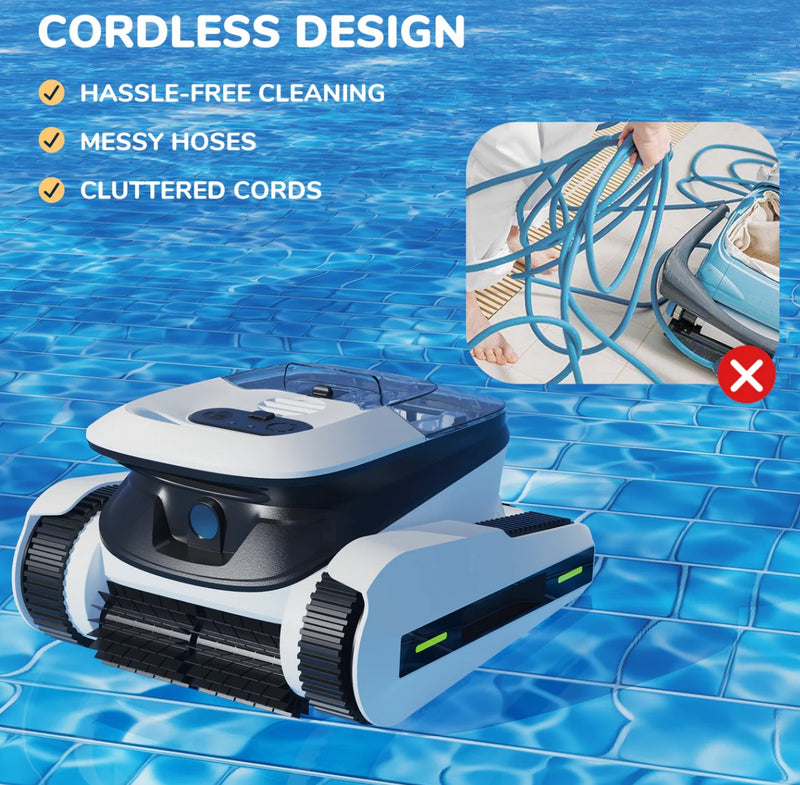 Seauto Seal Smart Robotic Pool Cleaner SAT-3P6S - Black/White - Like New