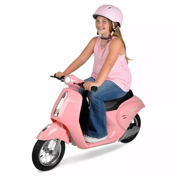 HYPER BLUSH RETRO SCOOTER 24 VOLT BATTERY POWERED ELECTRIC SCOOTER - BLUSH - Brand New