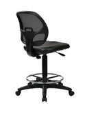 WORKSMART - DC SERIES VINYL DRAFTING CHAIR - BLACK - Like New