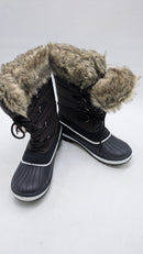 Mysoft Waterproof Winter Boots Warm Insulated Snow Size: 8 - Brown/Black/White - Brand New