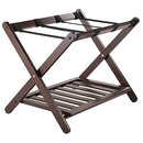 WINSOME REMY LUGGAGE RACK WITH STORAGE SHELF, NO ASSEMBLY - CAPPUCCINO - Like New