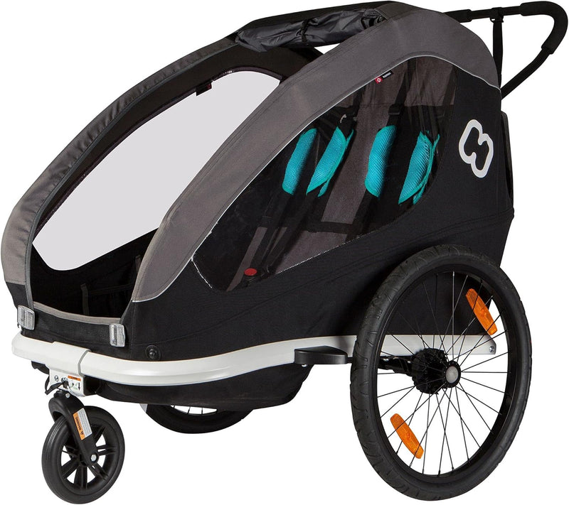 HAMAX TRAVELLER TWO SEAT CHILD BIKE TRAILER + STROLLER - - Scratch & Dent