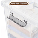 CITYLIFE 6 Packs 17 QT Plastic Storage Bins Lids Large Stackable Storage - Clear - Brand New