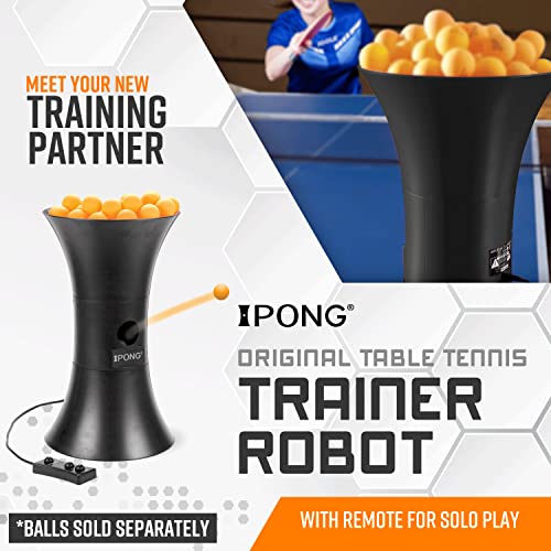 IPONG ORIGINAL TABLE TENNIS TRAINER ROBOT,BLACK, ORANGE - BLACK AND ORANGE - Like New