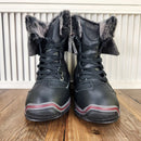 PAJAR CANADA ALICE WATERPROOF LINED SNOW BOOTS - SIZE: WOMEN 7-7.5 - BLACK/GRAY - Like New