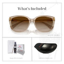 RALPH WOMAN SUNGLASSES RA5274 580213 56MM TRANSPARENT BROWN - BROWN LENS - Like New