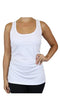 Galaxy by Harvic Womens Moisture Wicking Racerback Tagless Polyester Tops White - Brand New