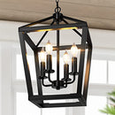 BrightHome Farmhouse Chandelier 4-Light, D3560-04-BK - Black - Like New