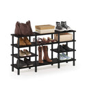 FURINNO TURN-N-TUBE 4-TIER MULTIPURPOSE WIDE SHELF TV STAND - ESPRESSO/BLACK - Like New