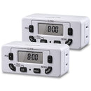 Fosmon 7 Day Digital Timers for Electrical Outlets, Indoor Plug-in (2 Pack) - Like New