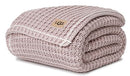 UGG LUNA COTTON THROW BLANKET, KNIT BLANKET, 50" X 70", 38816 PINK - PINK - Like New