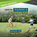 Sport Squad 2-in-1 Dual Use Training Soccer Goal Net Set - 3' x 2' 6' x 4' - Brand New