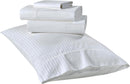 KATHY IRELAND HOME STRIPE 3-PIECE COTTON SHEET SET - TWIN - WHITE - Like New