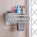Danya B Accordion Clothes Drying Rack Retractable Wall Mounted Towel Rack White - Brand New
