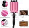 Coidak Curling Iron 3 Barrel, 1 Inch Hair Waver Curling Wand, SL-709- Pink Like New