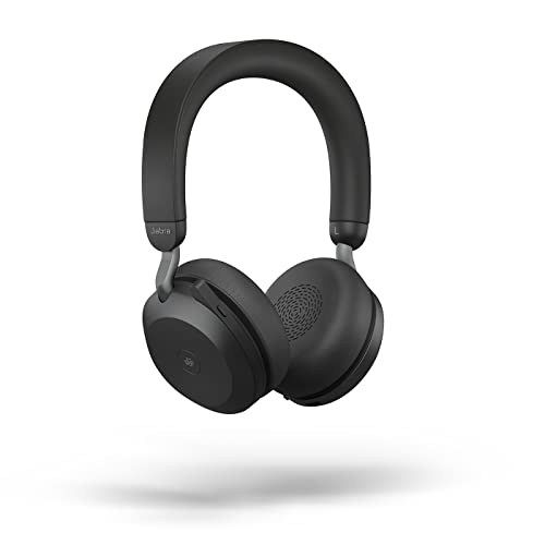 Jabrs Evolve2 75 PC Wireless Headset 8-Microphone Technology HSC150W - Black - Like New