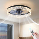 Flush Mount Ceiling Fan with Light, 15.7" Reversible, Dimmable, Noiseless - Like New