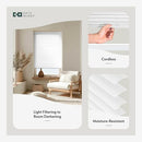 CHICOLOGY Cordless Mini Blinds for Indoor Windows, 34"W x 48"H, White Vinyl - Brand New