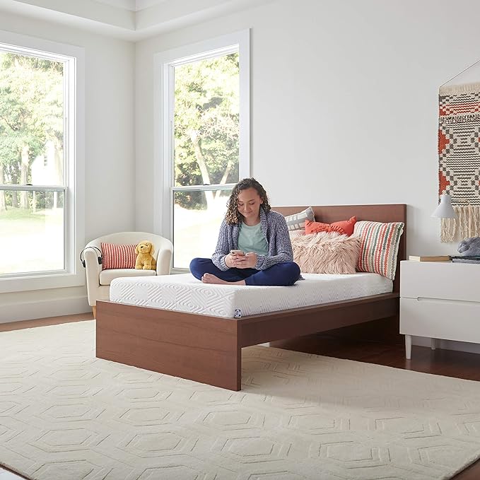 Sealy 8-Inch Full Memory Foam Bed F03-00197-TW0 SIZE TWIN - WHITE - Like New