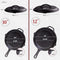 CUISINEL Cast Iron Skillet Set with Lids 10"+12" Frying Pan Set - Black Like New