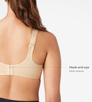 855170 WACOAL WOMEN'S SIMONE SPORT UNLINED FULL BRA SIZE 34D - BLACK - Brand New