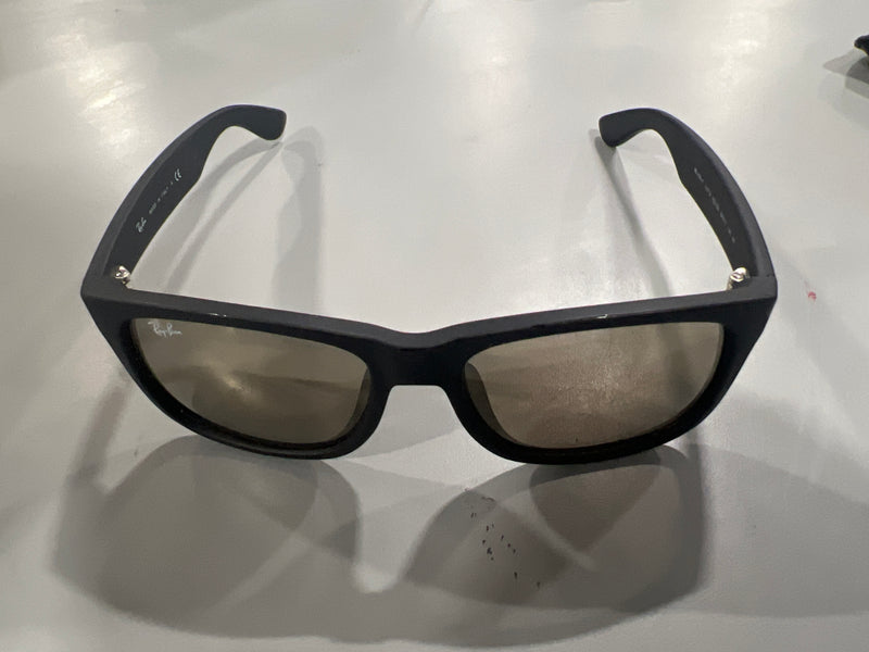 RAY BAN RAY-BAN UNISEX JUSTIN SQUARE SUNGLASSES, 55MM - BLACK - Like New