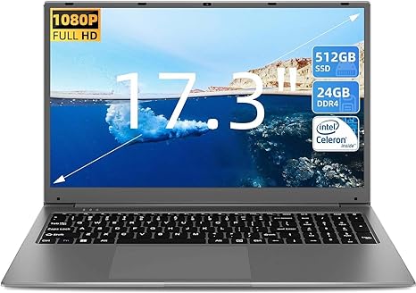 SGIN X17 17.3" 1920x1080 FHD N5095 24GB RAM 512GB SSD - GRAY Like New