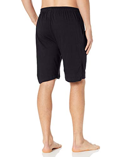 ESSENTIAL SEVEN APPAREL MEN'S SOLID COTTON KNIT SHORT BLACK SIZE L - Brand New