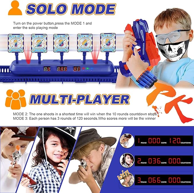 MOVINGSHOT Targets Nerf Gun Moving Shooting Target Kit for Kids Practi ...
