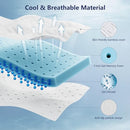 ZIBROGES MEMORY FOAM MATTRESS TOPPER 3" GEL MATTRESS PAD PRESSURE RELIEF WHITE - Brand New