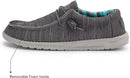 110354000 Hey Dude Wally Sox Charcoal Men's Shoe Charcoal Size 8 - Like New
