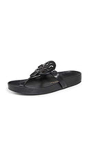 81032 TORY BURCH WOMEN'S MILLER CLOUD SANDALS PERFECT BLACK SIZE 9 Like New