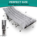 ZONE TECH FOLDING CAMPING COT COT PAD SET FOR OUTDOOR CAMPING TRAV - LIGHT GRAY - Like New