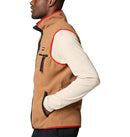 COLUMBIA HELVETIA II SHERPA PILE FLEECE VEST SIZE: MEN L CAMEL BROWN - Brand New