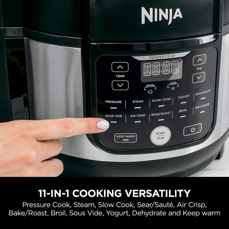 Ninja Foodi FD302 11-in-1 Pro 6.5 qt. Pressure Cooker & Air Fryer Silver/Black Like New