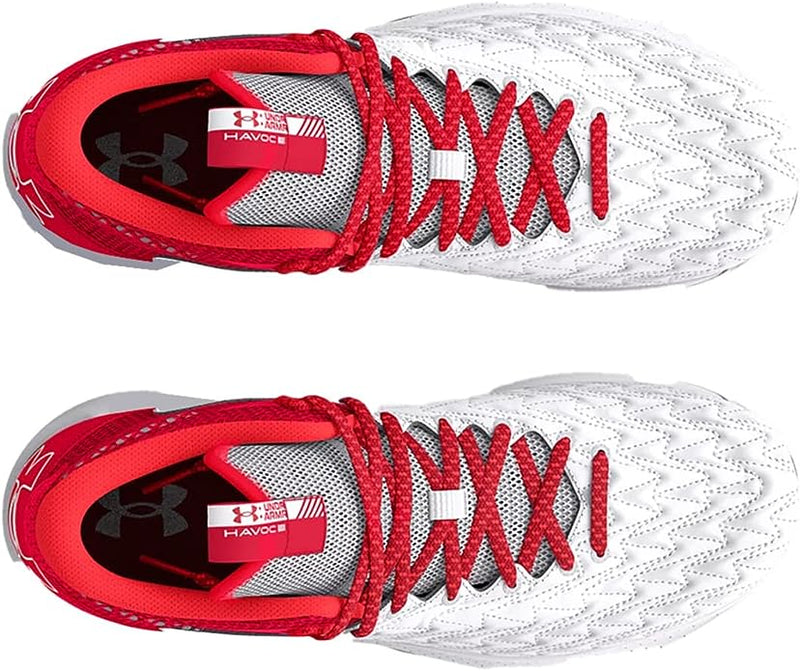 UA HOVR HAVOC 5 CLONE BASKETBALL SHOES 3024979-100 WHITE/RED M5.5 W7 - Like New