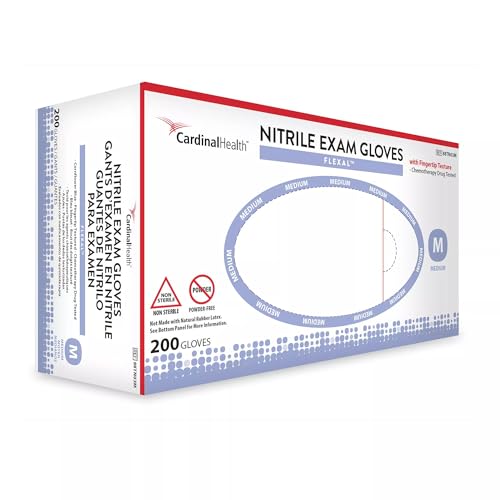 CARDINAL HEALTH Flexal Nitrile Exam Gloves Cornflower Blue LOT-88TN06XXL NEW - Brand New