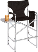 TRADEMARK INNOVATIONS DIRECTOR'S CHAIR, ALUMINUM, BLACK - BLACK - Like New