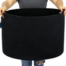 CASAPHORIA XXXLARGE COTTON ROPE BASKET FOR LIVING ROOM - WOVEN STORAGE BASKET - Brand New